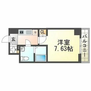 エス・キュート尼崎Ⅱ【604号室】の間取り