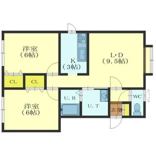 ベルメゾンB【B号室】の間取り