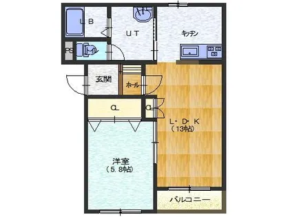 フォルトゥーナ【104号室】の間取り