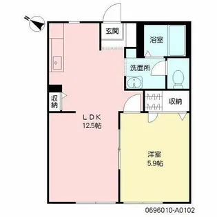 ルミエール イズミ【A0102号室】の間取り