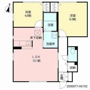 スマート レジデンス A棟【A0102号室】の間取り