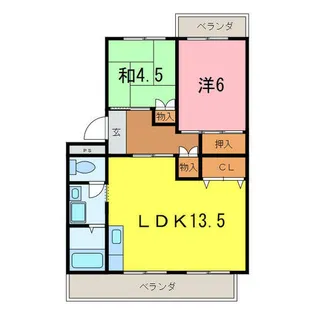 ハイツ ルミナス【4-A号室】の間取り