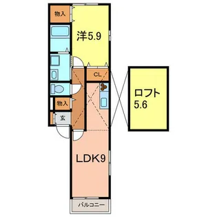ブランカハウス【2階】の間取り