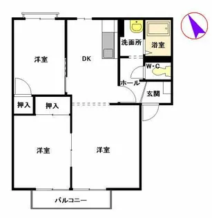 フレグランス高平 A棟【A0202号室】の間取り