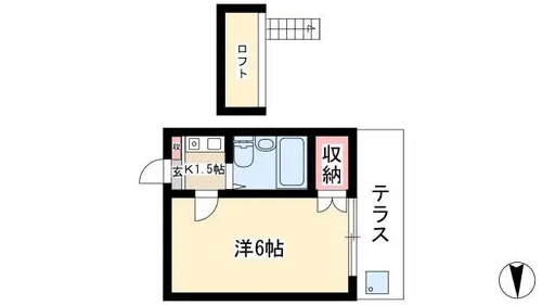 さくらハイツ六番町【2階】の間取り