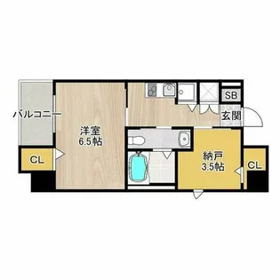 ディアコート宿屋町【5-E号室】の間取り