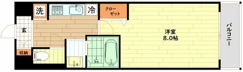 Ms’palazzO Osaka【10階】の間取り