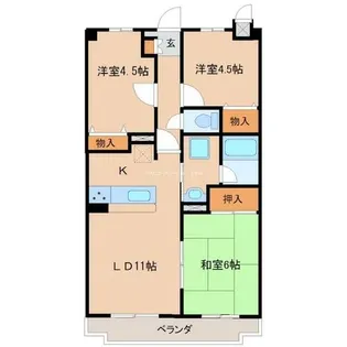 ロワイヤル百合【5階】の間取り