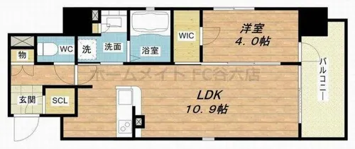 OPUS RESIDENCE SHINSAIBASHI SOUTH【11階】の間取り