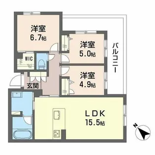 ボヤージュ春日【A0101号室】の間取り