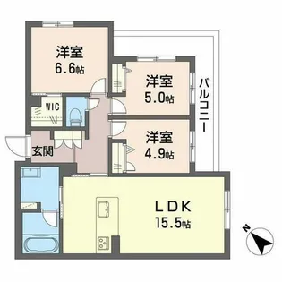 ボヤージュ春日【A0302号室】の間取り