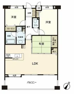 JGMヴェルデガーデン香椎の杜【2階】の間取り