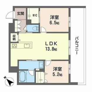ボヤージュ春日【A0102号室】の間取り