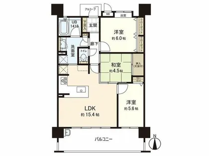 アーバンパレス姪浜レシェンテ【3階】の間取り