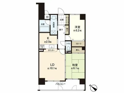 ホルトハイム高宮【3階】の間取り