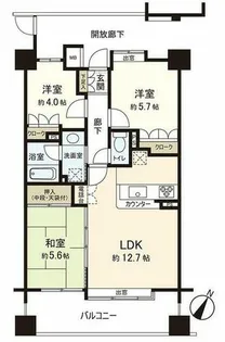 天神パーク・ホームズ【6階】の間取り