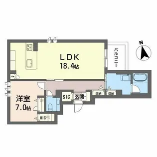 プライム筒井【0402号室】の間取り