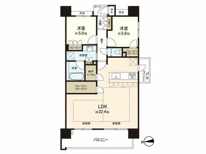MJR千早ブランシエラ【3階】の間取り