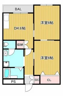 コーポ塚本北館【3階】の間取り