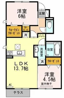 ソレーユ コート【1階】の間取り