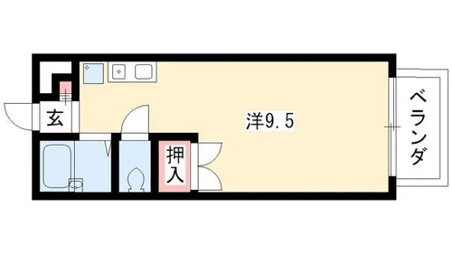 第2ホーメスト桜木【1A号室】の間取り
