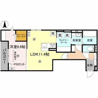 トリシア北巽【3階】の間取り