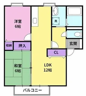 フレグランス大善寺A棟【102号室】の間取り