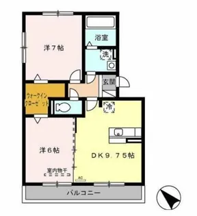 K.I.ハイツ【202号室】の間取り