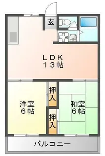 セキスイ緑地ハイツB棟【2階】の間取り