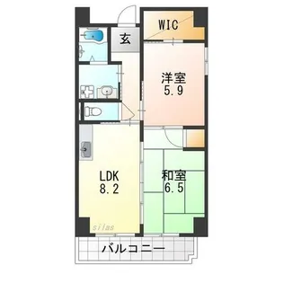 アクティ日乃出【7階】の間取り