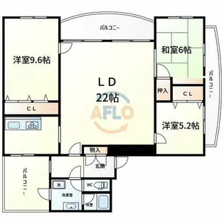 メゾン・ド・ノブレ【11階】の間取り