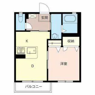 サーティーン・IX【0102号室】の間取り