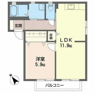 シャーメゾン リーリエ【A103号室】の間取り