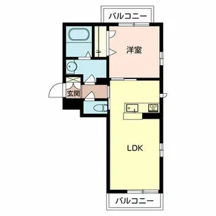 クレドゥボヌール【0301号室】の間取り