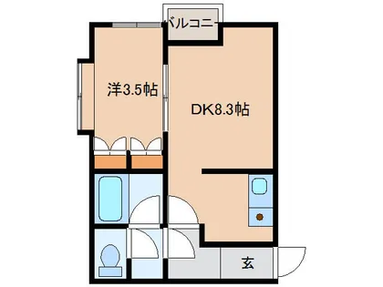 ピアパレス美原【303号室】の間取り