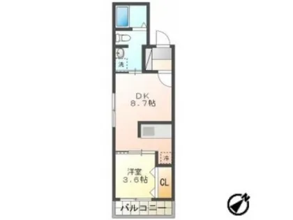 クラークサイドSAPPORO【2階】の間取り