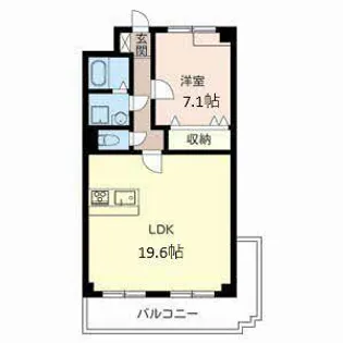 グランビューサン【0501号室】の間取り