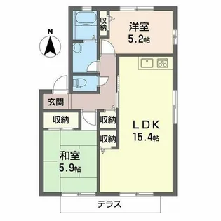 ベルテS【0101号室】の間取り