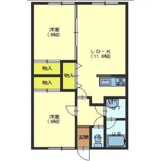 ハイム幸永【202号室】の間取り