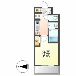 エステムコート名古屋新栄Ⅱアリーナ【5階】の間取り