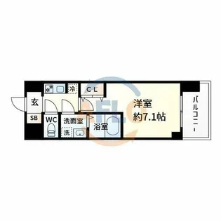 M-RESIDENCE新大阪Garden【7階】の間取り