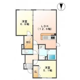 グランメゾンⅢ【102号室】の間取り