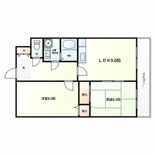 サンライフ上住吉【3階】の間取り