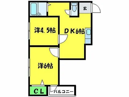 グレースガーデンⅠ【202号室】の間取り