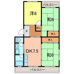 グレース矢作【2階】の間取り