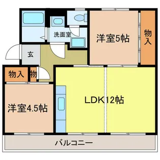 ヴィラナリー千代田 9号棟【401号室】の間取り