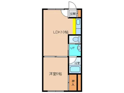 ピュアパレス七重浜【106号室】の間取り
