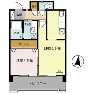 兵庫県尼崎市南武庫之荘6丁目【マンション】の間取り