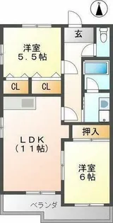 メゾン・シャン・ビラージ多加木【4階】の間取り