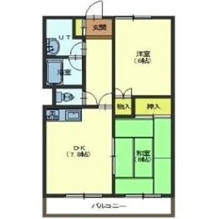 ロイヤルシティ参番館【503号室】の間取り